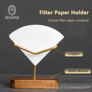 Porte-filtre en papier jetable pour étagère de filtre à café V60